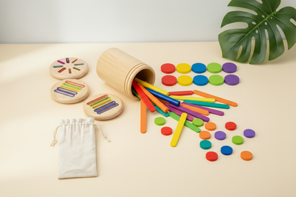 Colour Sorting Cup - Contents Spilling Premium Shot