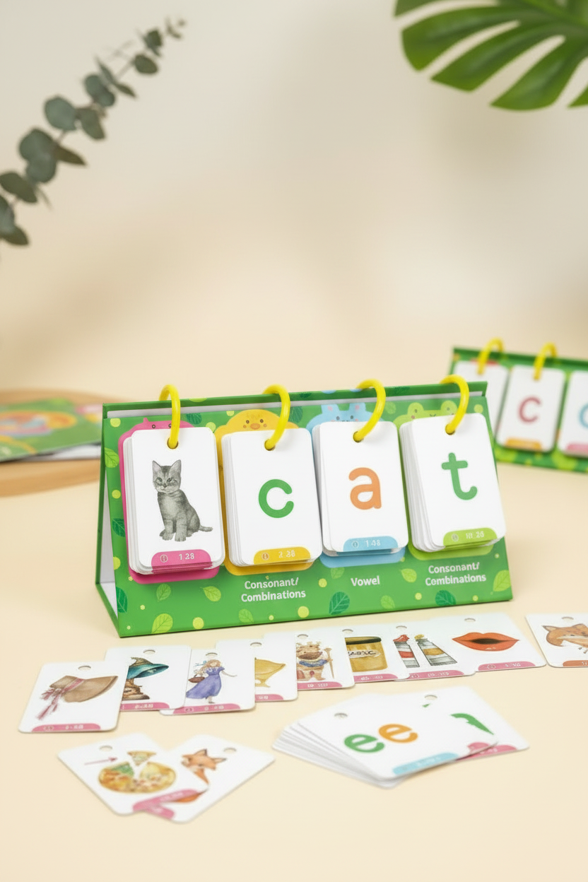 Phonics Flash Cards Close-Up